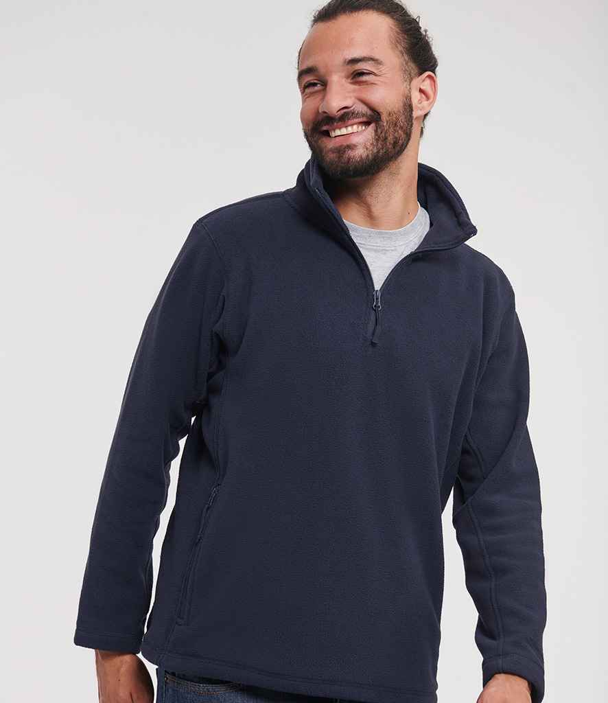 Russell Athletic Zip Neck Outdoor Fleece | French Navy