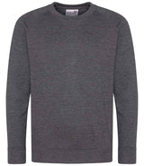 AWDis Academy Kids Raglan Sweatshirt | Charcoal thumbnail 1