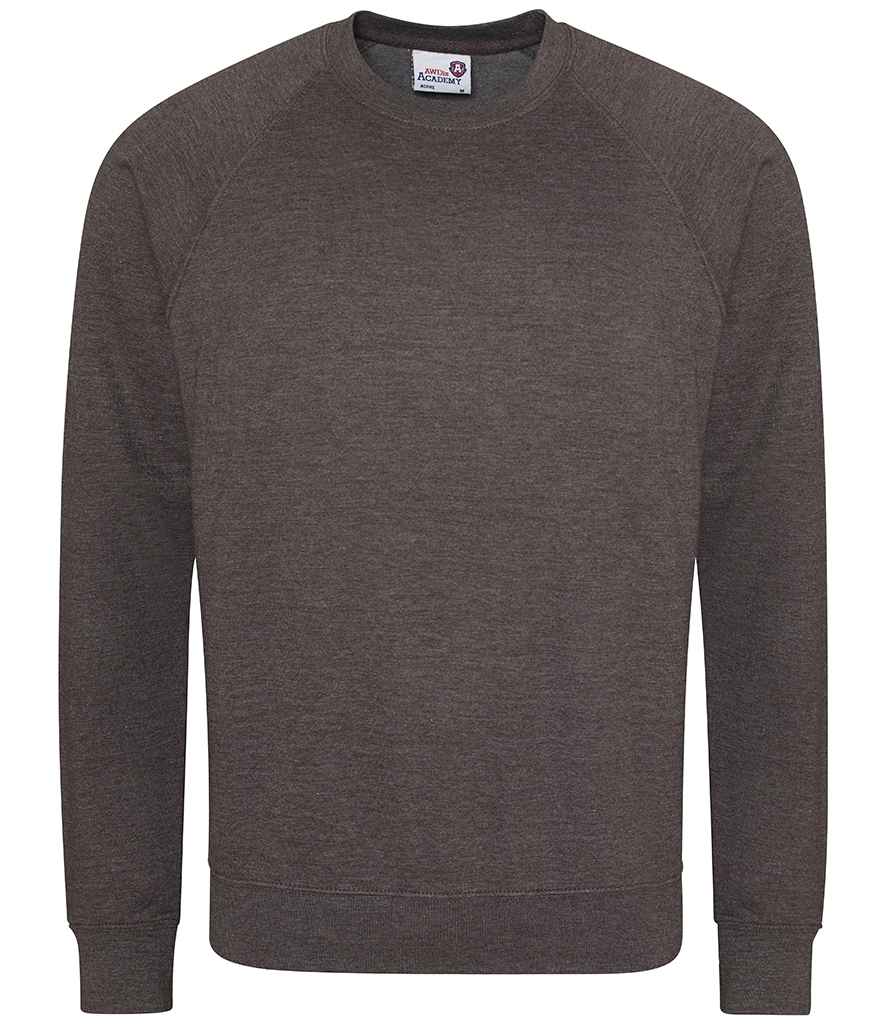 AWDis Academy Senior Raglan Sweatshirt | Charcoal