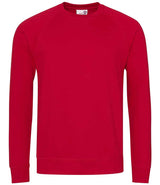 AWDis Academy Senior Raglan Sweatshirt | Red thumbnail 1