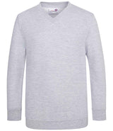 AWDis Academy Kids V Neck Sweatshirt | Grey thumbnail 1
