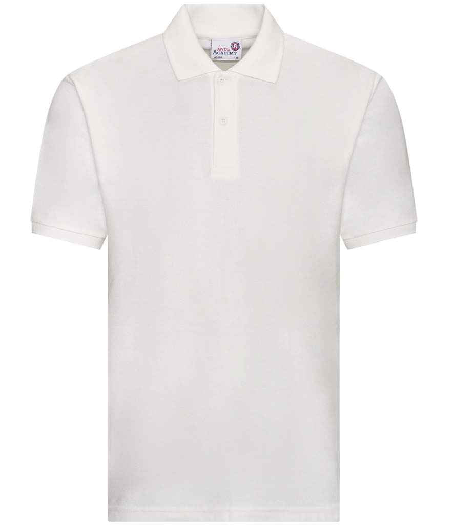 AWDis Academy Senior Piqué Polo Shirt | White