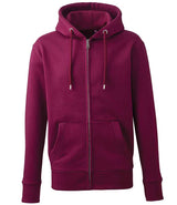 Anthem Organic Full Zip Hoodie | Burgundy thumbnail 1