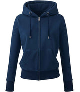 Anthem Ladies Organic Full Zip Hoodie | Navy thumbnail 1