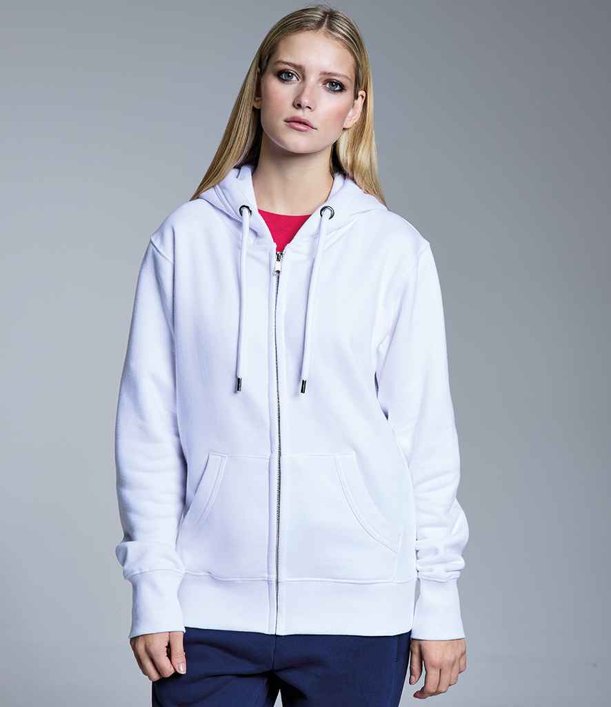 Anthem Ladies Organic Full Zip Hoodie | White