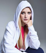 Anthem Ladies Organic Full Zip Hoodie | White thumbnail 3