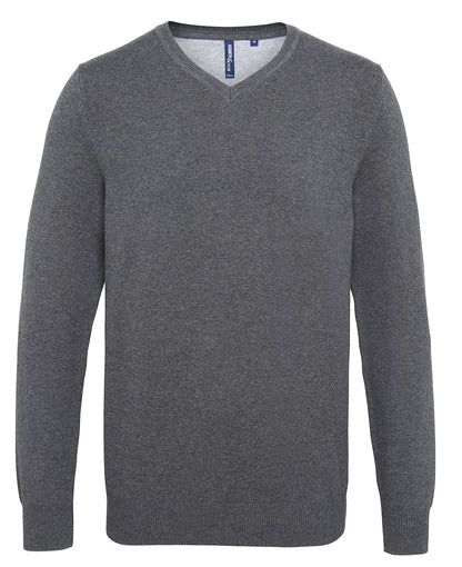 Men's Cotton Blend V-Neck Sweater