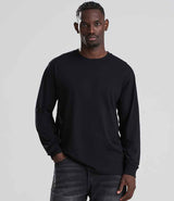 AWDis Long Sleeve 180 T-Shirt | Deep Black thumbnail 1