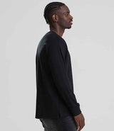 AWDis Long Sleeve 180 T-Shirt | Deep Black thumbnail 3