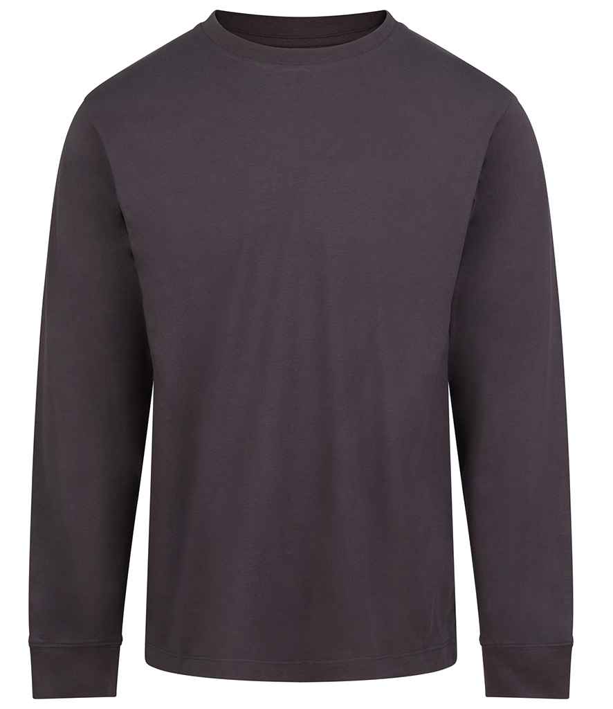 AWDis Long Sleeve 180 T-Shirt | Solid Charcoal