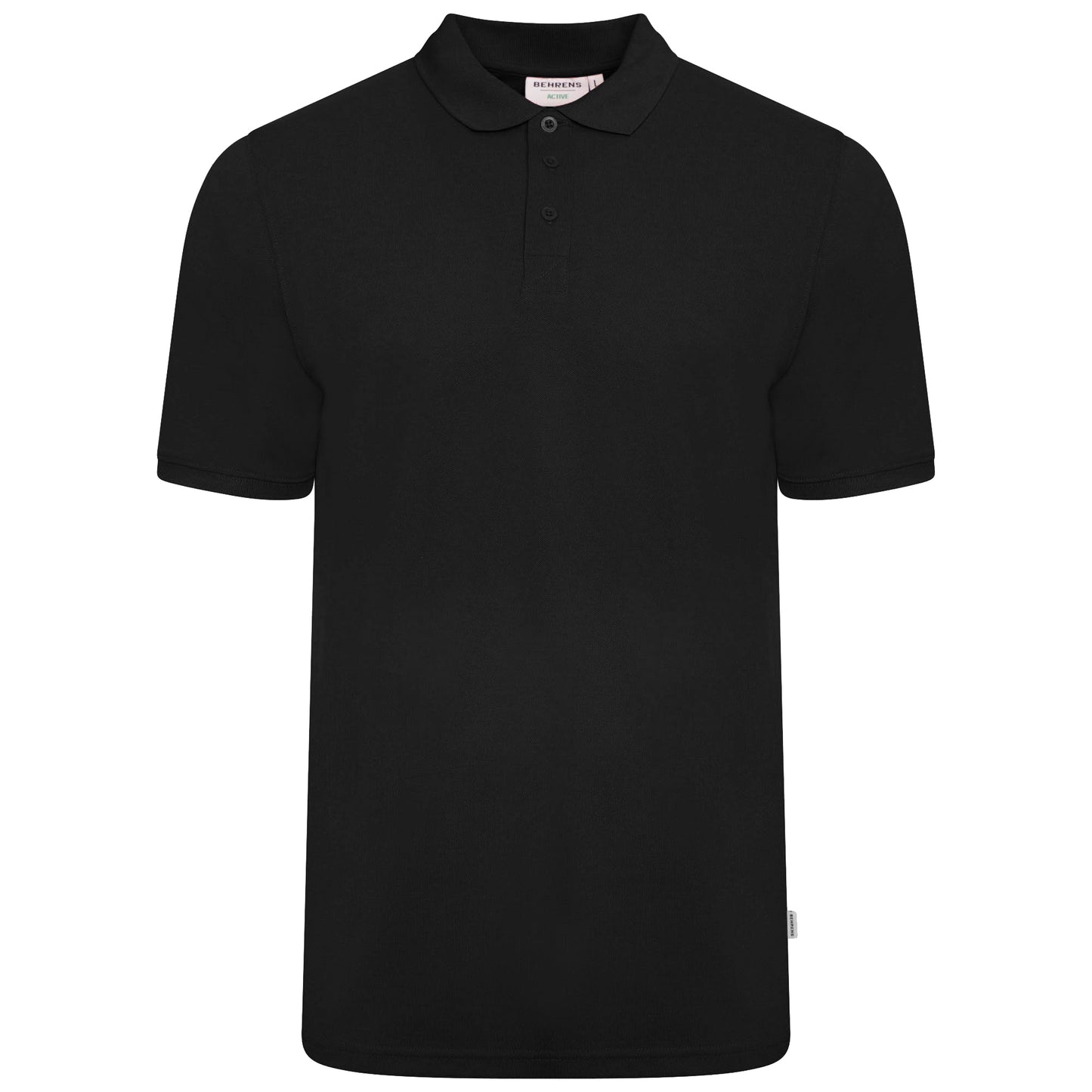 Pique Mens Polo - Black - S