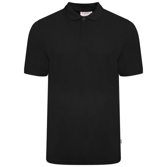 Pique Mens Polo - Black - S