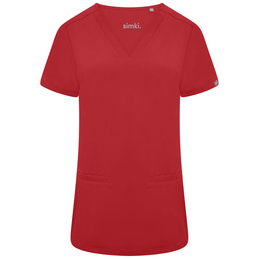 Ari Two Pocket Scrub Top - BEH-4955 - Burgundy - XS