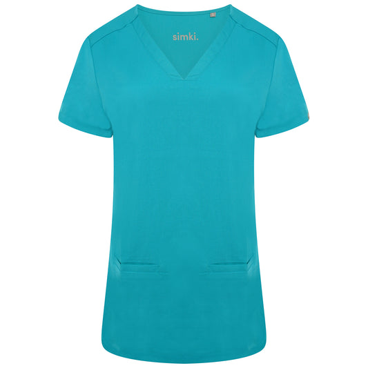 Ari Two Pocket Scrub Top - BEH-4955 - Teal - S