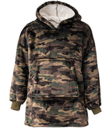 Brand Lab Kids Oversized Hooded Blanket | Green Camo thumbnail 1