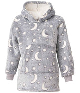 Brand Lab Kids Oversized Hooded Blanket | Grey Glow In The Dark thumbnail 2