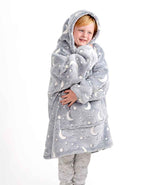Brand Lab Kids Oversized Hooded Blanket | Grey Glow In The Dark thumbnail 1