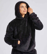 Brand Lab Unisex Fluffy Fleece Hoodie | Black thumbnail 1