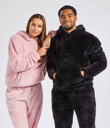 Brand Lab Unisex Fluffy Fleece Hoodie | Blush Pink thumbnail 1