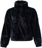 Brand Lab Ladies Fluffy 1/4 Zip Fleece | Black thumbnail 2