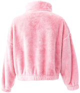 Brand Lab Ladies Fluffy 1/4 Zip Fleece | Blush Pink thumbnail 4
