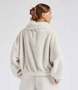 Brand Lab Ladies Fluffy 1/4 Zip Fleece | Natural thumbnail 3