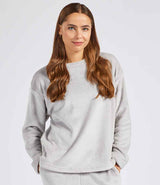Brand Lab Ladies Plush Fleece Crew Neck Sweatshirt | Silver Grey thumbnail 1