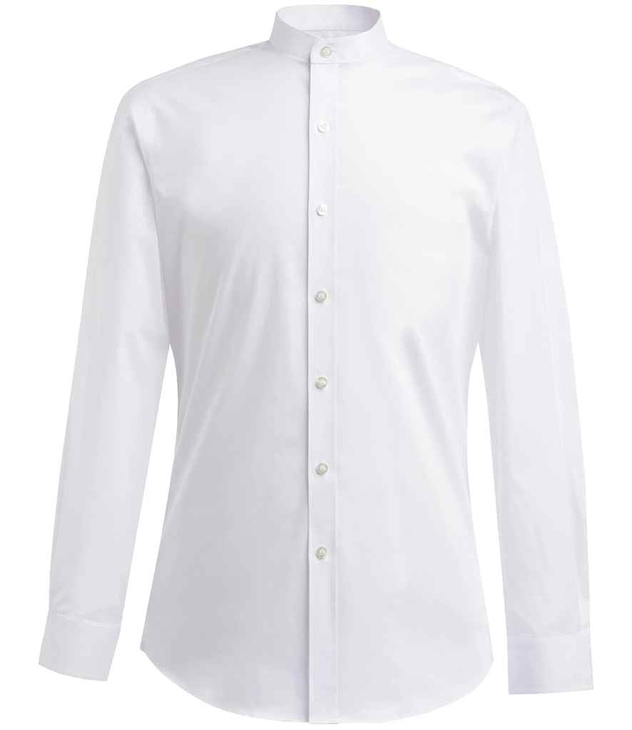 Brook Taverner Volterra Long Sleeve Grandad Collar Shirt