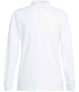 Brook Taverner Frederick Long Sleeve Polo Shirt | White thumbnail 2