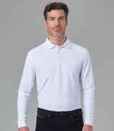 Brook Taverner Frederick Long Sleeve Polo Shirt | White thumbnail 1