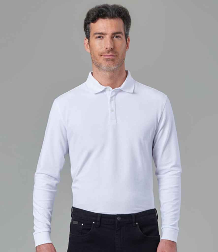 Brook Taverner Frederick Long Sleeve Polo Shirt | White