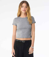 Bella Ladies Micro Rib Baby T-Shirt | Athletic Heather thumbnail 1