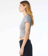 Bella Ladies Micro Rib Baby T-Shirt | Athletic Heather thumbnail 3