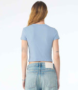 Bella Ladies Micro Rib Baby T-Shirt | Solid Baby Blue Blend thumbnail 2