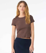Bella Ladies Micro Rib Baby T-Shirt | Solid cocoa blend thumbnail 1