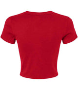 Bella Ladies Micro Rib Baby T-Shirt | Solid Red Blend thumbnail 5