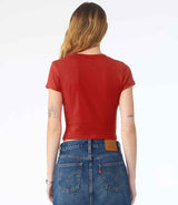 Bella Ladies Micro Rib Baby T-Shirt | Solid Red Blend thumbnail 2