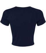 Bella Ladies Micro Rib Baby T-Shirt | Solid Navy Blend thumbnail 5