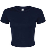 Bella Ladies Micro Rib Baby T-Shirt | Solid Navy Blend thumbnail 4