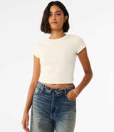 Bella Ladies Micro Rib Baby T-Shirt | Solid Natural Blend thumbnail 1