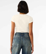 Bella Ladies Micro Rib Baby T-Shirt | Solid Natural Blend thumbnail 2