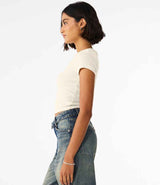 Bella Ladies Micro Rib Baby T-Shirt | Solid Natural Blend thumbnail 3