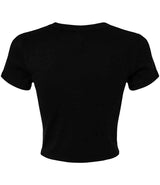 Bella Ladies Micro Rib Baby T-Shirt | Solid Black Blend thumbnail 5