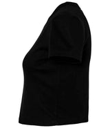Bella Ladies Micro Rib Baby T-Shirt | Solid Black Blend thumbnail 6