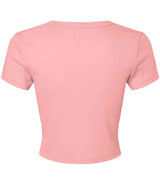 Bella Ladies Micro Rib Baby T-Shirt | Solid Pink Blend thumbnail 5