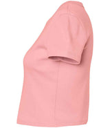 Bella Ladies Micro Rib Baby T-Shirt | Solid Pink Blend thumbnail 6