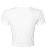 Bella Ladies Micro Rib Baby T-Shirt | Solid White Blend thumbnail 5