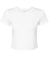 Bella Ladies Micro Rib Baby T-Shirt | Solid White Blend thumbnail 4