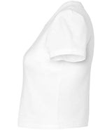 Bella Ladies Micro Rib Baby T-Shirt | Solid White Blend thumbnail 6