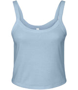 Bella Ladies Micro Rib Spaghetti Strap Tank Top | Solid Baby Blue Blend thumbnail 4